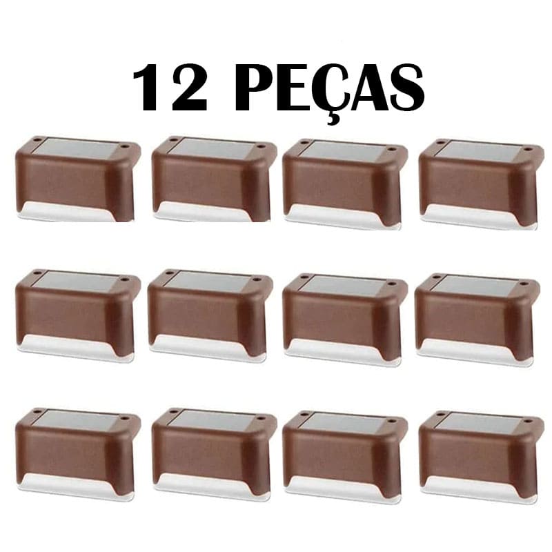 Kit Iluminação Solar Deck Escadas Muro Corrimão [Instalação Fácil]
