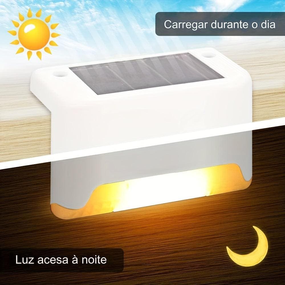 Kit Iluminação Solar Deck Escadas Muro Corrimão [Instalação Fácil]